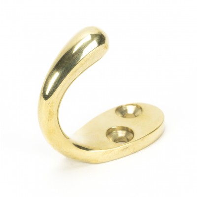 From The Anvil - Polished Brass Celtic Single Robe Hook 46308