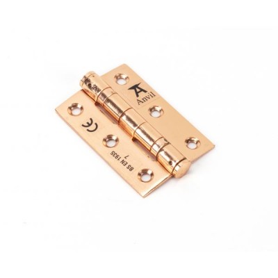 From The Anvil - Polished Bronze 3" Ball Bearing Butt Hinge (Pair) 46525