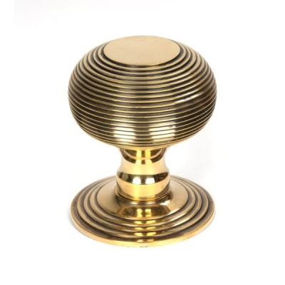 From The Anvil - Aged Brass Beehive Centre Door Knob 46654
