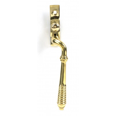 From The Anvil - Polished Brass Reeded Espagnolette Fastener - Right Hand - 46709