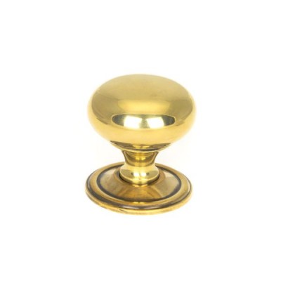 From The Anvil - Aged Brass Mushroom Cabinet Knob - 38mm 46724