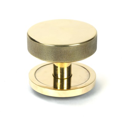 From The Anvil - Aged Brass Brompton Centre Door Knob (Plain) 46734