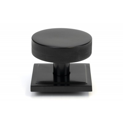 From The Anvil - Black Brompton Centre Door Knob (Square) 46757