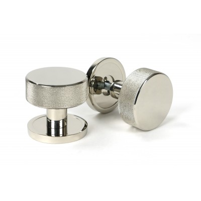 From The Anvil - Polished Nickel Brompton Mortice/Rim Knob Set (Plain) 46782