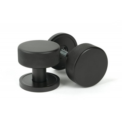 From The Anvil - Aged Bronze Brompton Mortice/Rim Knob Set (Plain) 46786