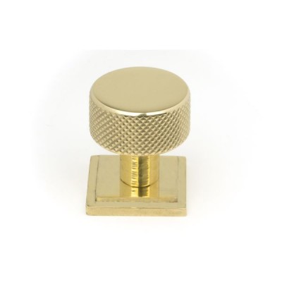 From The Anvil - Polished Brass Brompton Cabinet Knob - 25mm (Square) 46824
