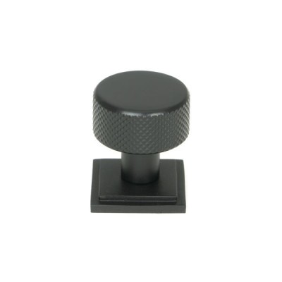 From The Anvil - Matt Black Brompton Cabinet Knob - 25mm (Square) 46841
