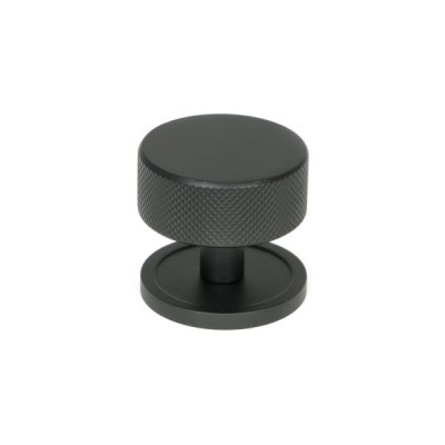From The Anvil - Matt Black Brompton Cabinet Knob - 38mm (Plain) 47084
