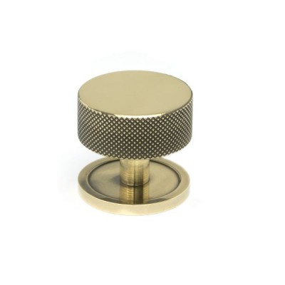 From The Anvil - Aged Brass Brompton Cabinet Knob - 38mm (Plain) 47137