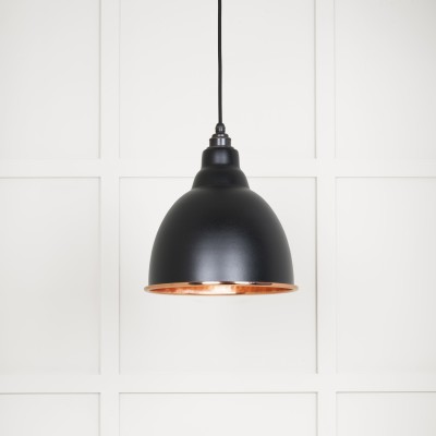 From The Anvil - Hammered Copper Brindley Pendant in Elan Black 49500EB
