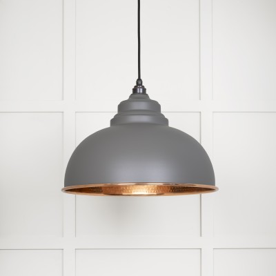 From The Anvil - Hammered Copper Harborne Pendant in Bluff 49501BL