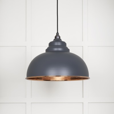 From The Anvil - Smooth Copper Harborne Pendant in Slate 49501SSL