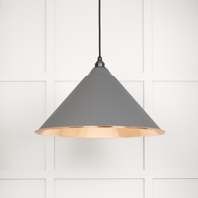 From The Anvil - Hammered Copper Hockley Pendant in Bluff 49503BL