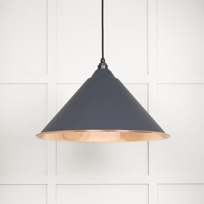 From The Anvil - Smooth Copper Hockley Pendant in Slate 49503SSL