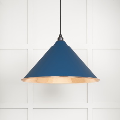 From The Anvil - Hammered Copper Hockley Pendant in Upstream 49503U