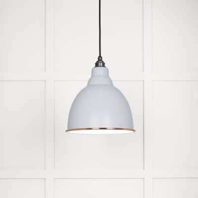 From The Anvil - White Gloss Brindley Pendant in Birch 49507BI