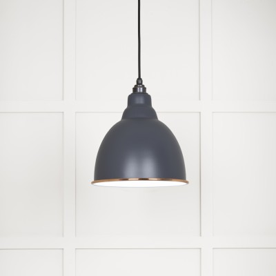 From The Anvil - White Gloss Brindley Pendant in Slate 49507SL