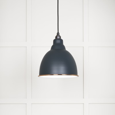 From The Anvil - White Gloss Brindley Pendant in Soot 49507SO