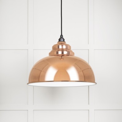From The Anvil - White Gloss Harborne Pendant in Copper 49508