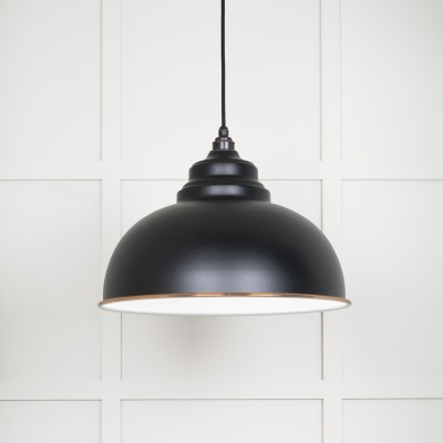From The Anvil - White Gloss Harborne Pendant in Elan Black 49508EB