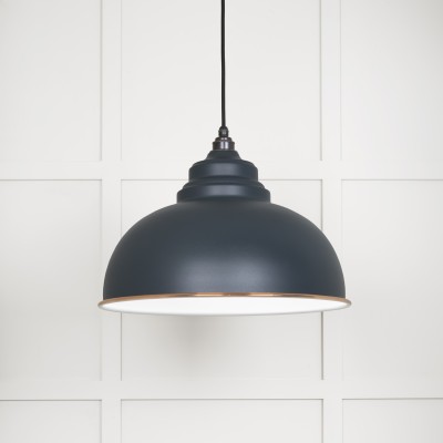 From The Anvil - White Gloss Harborne Pendant in Soot 49508SO