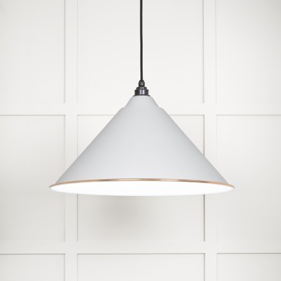 From The Anvil - White Gloss Hockley Pendant in Flock 49510F