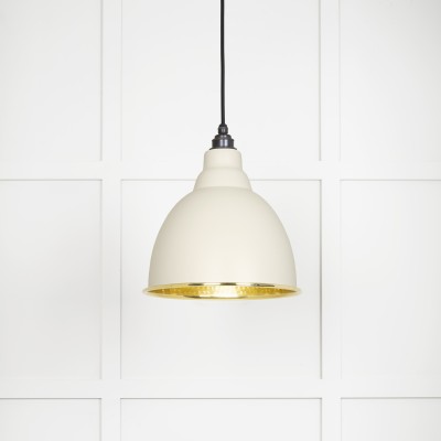 From The Anvil - Hammered Brass Brindley Pendant in Teasel 49517TE