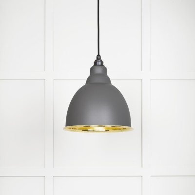 From The Anvil - Smooth Brass Brindley Pendant in Bluff 49518BL
