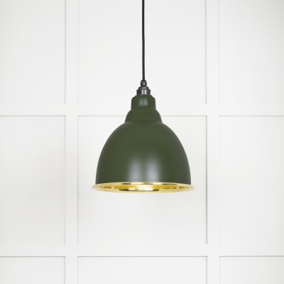 From The Anvil - Smooth Brass Brindley Pendant in Heath 49518H