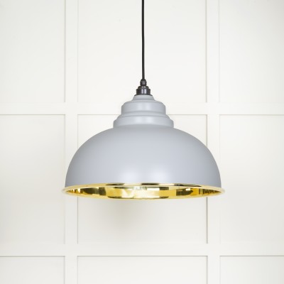 From The Anvil - Smooth Brass Harborne Pendant in Birch 49522BI