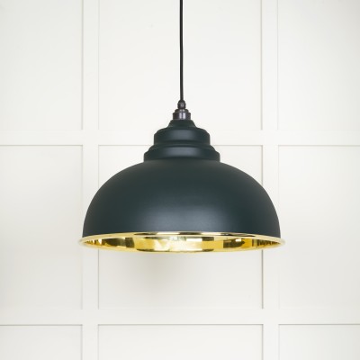 From The Anvil - Smooth Brass Harborne Pendant in Teasel 49522TE