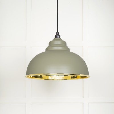 From The Anvil - Smooth Brass Harborne Pendant in Bluff 49522BL