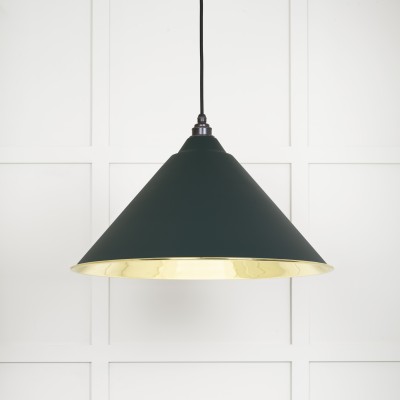 From The Anvil - Smooth Brass Hockley Pendant in Dingle 49524DI
