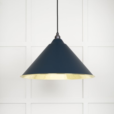 From The Anvil - Smooth Brass Hockley Pendant in Dusk 49524DU