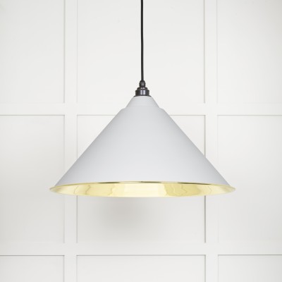 From The Anvil - Smooth Brass Hockley Pendant in Flock 49524F