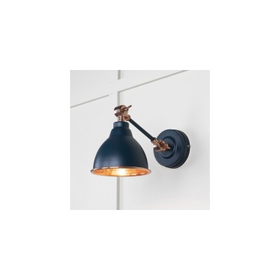 From The Anvil - Hammered Copper Brindley Wall Light in Dusk 49717SDU