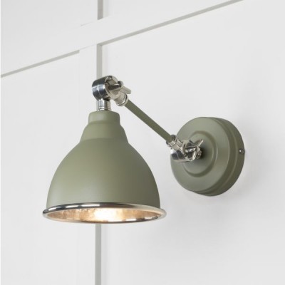 From The Anvil - Hammered Nickel Brindley Wall Light in Tump 49718STU