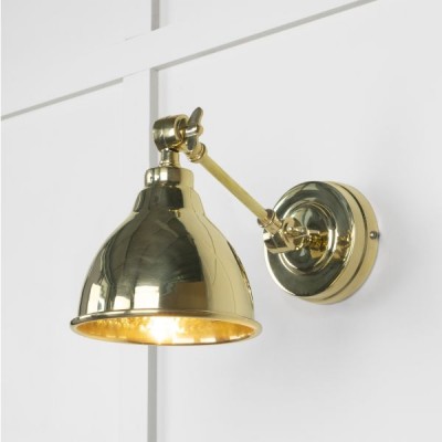 From The Anvil - Hammered Brass Brindley Wall Light 49719
