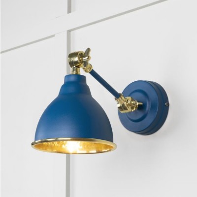 From The Anvil - Hammered Brass Brindley Wall Light in Upstream 49719SU