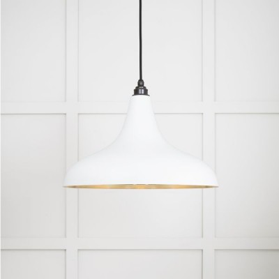 From The Anvil - Smooth Brass Frankley Pendant in Flock 49722SF