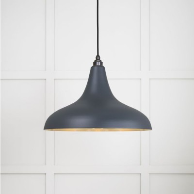 From The Anvil - Smooth Brass Frankley Pendant in Soot 49722SSO