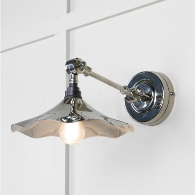 From The Anvil - Smooth Nickel Flora Wall Light 49724