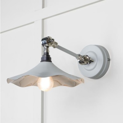 From The Anvil - Smooth Nickel Flora Wall Light in Birch 49724SBI