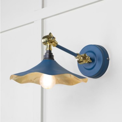 From The Anvil - Smooth Brass Flora Wall Light in Upstream 49725SU