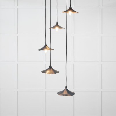 From The Anvil - Smooth Copper Flora Cluster Pendant in Dusk 49726SDU