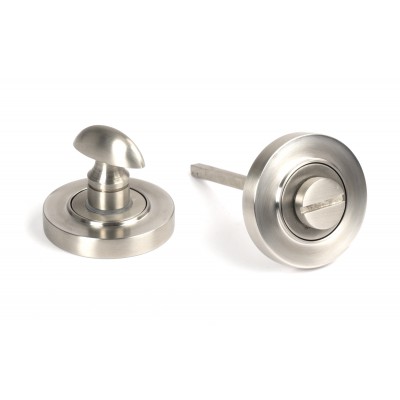 From The Anvil - Satin Marine SS (316) Round Thumbturn Set (Plain) 49856