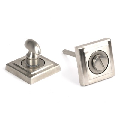 From The Anvil - Satin Marine SS (316) Round Thumbturn Set (Square) 49859