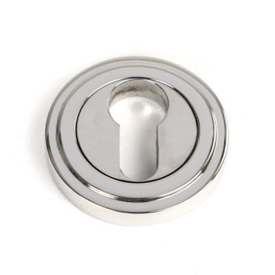 From The Anvil - Polished Marine SS (316) Round Euro Escutcheon (Art Deco) 49877