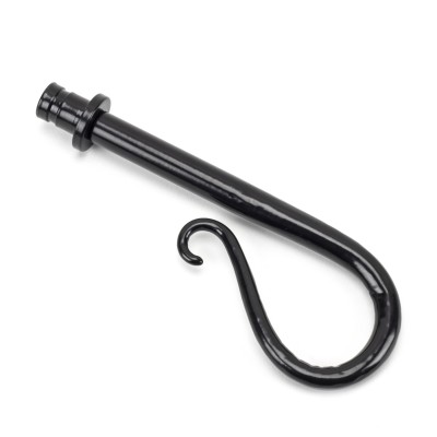 From The Anvil - Black Shepherd's Crook Curtain Finial (Pair) 49902