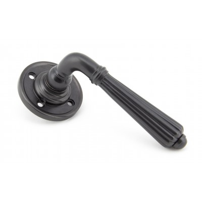 From The Anvil - Aged Bronze Hinton Lever On Rose Set Unsprung 50084